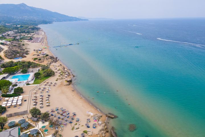 Pláž a more pro apartmánovom dome Christina na ostrove Zakyntos