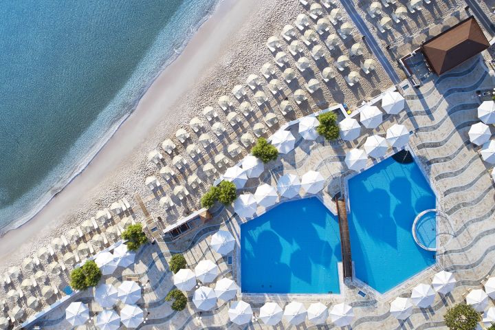 Pláž pohľad zhora Creta Maris Beach Resort